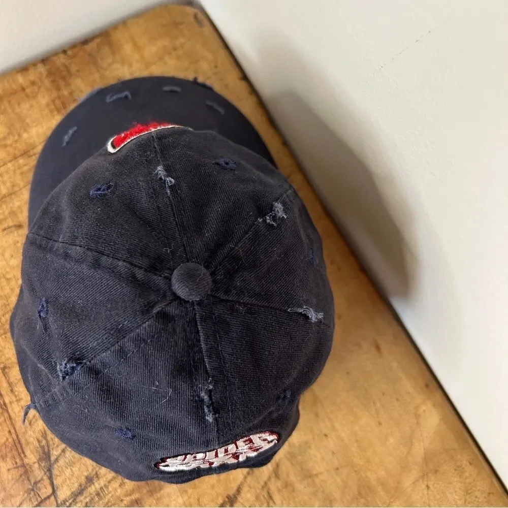 Marvel Spiderman Distressed Hat Navy Blue Red Baseball Cap Child O/S adjustable